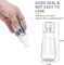 2 Pack Small Spray Bottle - 2oz/60ml (Clear White , Clear Blue)